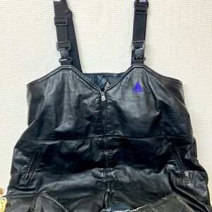 Angora Canada Leather motorcycle sport bib overhauls